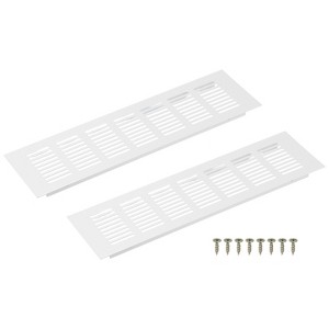 Unique Bargains Aluminum Alloy Cabinet Wardrobe Shoe Closet Rectangle Ventilation Grilles 2 Pcs - 1 of 4