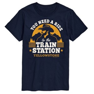 Men's - Yellowstone - You Need A Ride To The Train Station Short Sleeve Graphic T-Shirt - 1 of 4