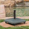 Maggift Square Umbrella Base with 4 Lockable Wheels and 2 Handles, Open Umbrella Maximum Diameter -11ft, Green, 9.6" * 19.65" * 16.3" - 3 of 4