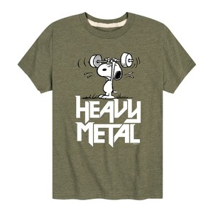 Boys' - Peanuts - Heavy Metal Snoopy Short Sleeve Graphic T-Shirt - 1 of 4