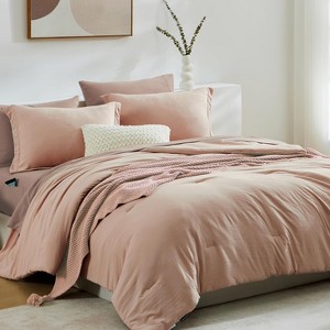 BAGOKIE 5/7 Pieces Bed in a Bag with Fitted Sheet, Flat Sheet, Pillow Sham, and Pillowcase - 1 of 4