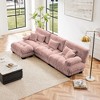 TiramisuBest Luxury Oversized L-Shaped Modular Sofa, Deep Seat Cloud Couch with Convertible Ottoman for Living Room, Chenille White - 3 of 4