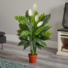Nearly Natural 42-in Spathiphyllum Artificial Plant (Real Touch) - 2 of 2