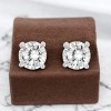 Slickblue Classic Sterling Silver Stud Earrings for Women, 1 Ct. Cubic Zirconia, Rhodium Plating, Anniversary Jewelry - 2 of 3