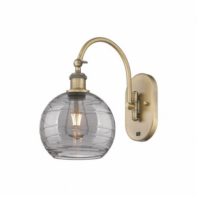 Athens Deco Swirl - 1 Light Arm Swivels Side to Side Wall Sconce In Industrial Style-13.38 Inches Tall and 8 Inches Wide