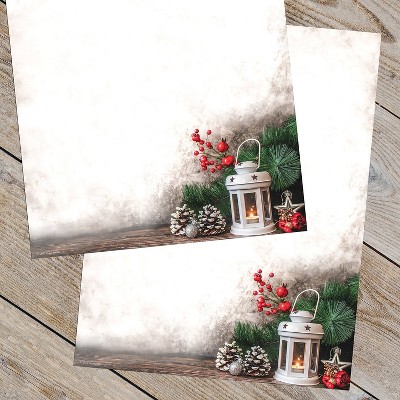 Great Papers Lantern Greetings with Candle and Pine Christmas Letterhead Multicolor 50/Pack