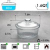 Itopfox Round Glass Casserole Dish with Lid, Borosilicate Oven Safe Bakeware for Cooking, Baking & Serving - 2 of 4