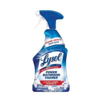 LYSOL Brand Disinfectant Power Bathroom Foamer, Liquid, Atlantic Fresh, 22 oz Trigger Spray Bottle, 6/Carton