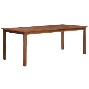 vidaXL Patio Table, 78.7"x39.4"x29.1" Solid Acacia Wood - 1 of 4