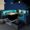 Celebalcony 8-Piece Outdoor Patio Sectional Seating Group with Cushions - 2 of 4