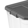 Sterilite 108 Quart Clear Stacker Modular Storage Container Tote Box with Recessed Latching Lid for Household Organization & Management, Grey, 16 Pack - image 4 of 4