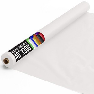 Crown  Plastic 40" x 300' Tablecloth Roll - 1 of 4