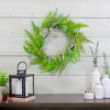 Northlight Succulents and Foliage Artificial Spring Twig Wreath, Green - 22-Inch - image 2 of 4