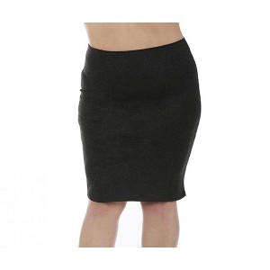 InstantFigure Curvy Plus Size Short Pencil Skirt with Back Zip 16807MC - 1 of 4