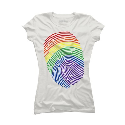 Adult Design By Humans Pride Fingerprint Rainbow Month By SummerFunnyT-Shirt