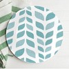 Corelle 6.75" 6pk Global Northern Pines Appetizer Plate: Vitrelle, Abstract Pattern, Circular, Dishwasher-Safe, Blue - 3 of 4