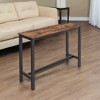 VASAGLE Narrow Bar Table with Sturdy Metal Frame, Easy Assembly, Industrial Design, 15.7 x 47.2 x 39.4 inches, Rustic Brown - 4 of 4