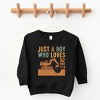 The Juniper Shop Just A Boy Who Loves Dirt Toddler Sweatshirt - 2 of 4
