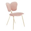 Set of 2 Madeline Contemporary and Glam Chairs Gold/Blush Pink Velvet - LumiSource - image 2 of 4