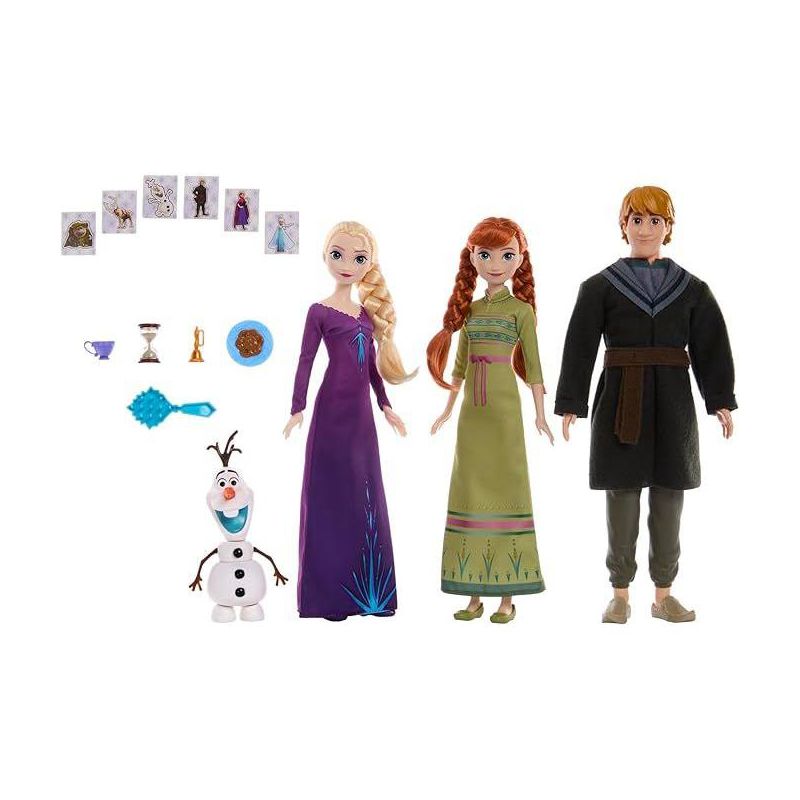Disney Frozen 3-Doll Charades Set with Anna, Elsa & Kristoff Fashion Dolls, Mix & Match Olaf Figure & 12 Accessories, 5 of 7