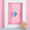 2 Pieces Half Heart Bff Necklace Friendship Necklace for Women Men Friends Birthday Gifts - 3 of 4