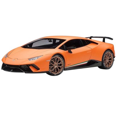 Lamborghini Huracan Performante Arancio Anthaeus / Matt Orange with Gold Wheels 1/18 Model Car by Autoart