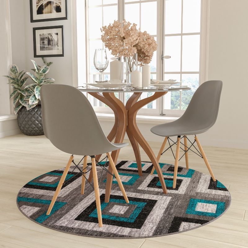 Masada Rugs Masada Rugs, Modern Accent Rug with Geometric Square Pattern, 3 of 11