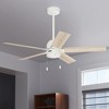 Hunter 52" Erling Ceiling Fan Matte White with LED Light Integrated Pull Chain - 3 of 4