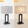 LamQee Touch Control Table Lamps Set of 2 Bedside Lamp with 2 USB Charging Ports 3-Way Dimmable Modern Nightstand Lamp - 4 of 4