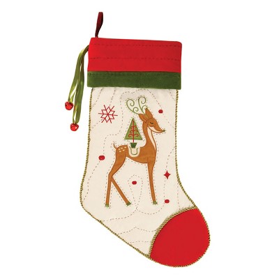 C&F Home Deer With Tree Quilted Stocking