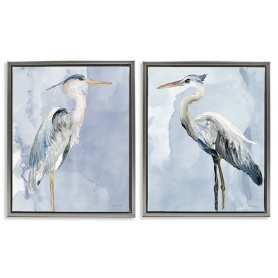 Stupell Industries Heron Birds Standing Blue Sky, 17" x 21"