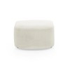 Alilang 29.00 inches Modern Upholstered Ottoman with Rounded Design and Plush Fabric-Beige - 2 of 4