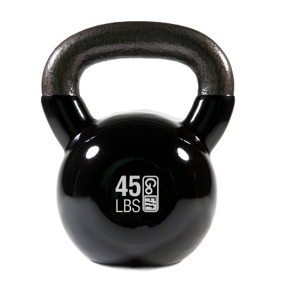 Gofit Classic Pvc Kettlebell With Dvd And Training Manual Black