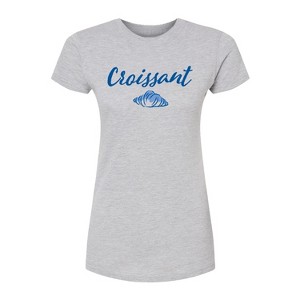 Women's - Instant Message - Croissant Fitted Graphic T-Shirt - 1 of 4
