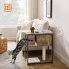 FEANDREA Cat Tree and End Table Cat Tower with Scratching Post and Mat Cat Condo for Living Room Rustic Brown - 4 of 4