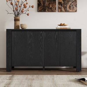 TIRAMISUBEST Buffet Cabinet with Storage Storage Sideboard Cabinet - Black - 1 of 4