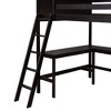 NicBex Full Size Bunk Bed with Desk Loft Bed Pine Bed Frame with Shelves, Inclined Ladder and Guardrails, No Box Spring Required - 4 of 4
