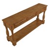 NicBex Console Table Long Wood Entryway Table with 3 Drawers and 1 Bottom Shelf Hallway Table Narrow Side Table for Living Room - 4 of 4