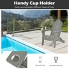 Tangkula 2PCS Folding Adirondack Chair Outdoor Adirondack Chair Weather Resistant Lounger  for Backyard Porch Poolside Turquoise/Grey/White/Black - 3 of 4