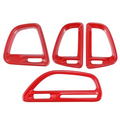Unique Bargains ABS Air Condition Outlet Vent Trim Accessories Kit for Dodge Challenger 2015-2019 Red