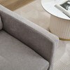 Vynxaria 29.92'' Swivel Accent Chair, Upholstered Skirted Swivel Chair with Removable Back Cushion, 360 Degree Comfy Armchair,Gray - 4 of 4