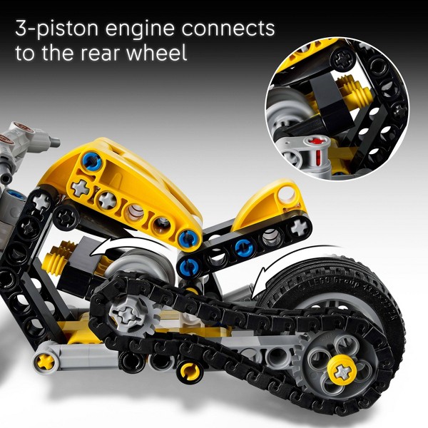 LEGO Technic Motocicleta Amarilla Juguete 42225 4