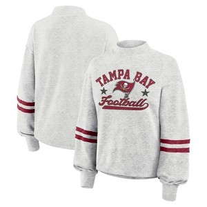 NFL Tampa Bay Buccaneers Women's Oatmeal Heather Crew Neck - 1 of 3