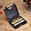 VEVOR Router Bits Set, 15 Pieces, Carbide Router Bit Kit with 1/4 Inch Shank, Plastic Carrying Case, for Professional and Beginners Carpenter,Black - 2 of 4