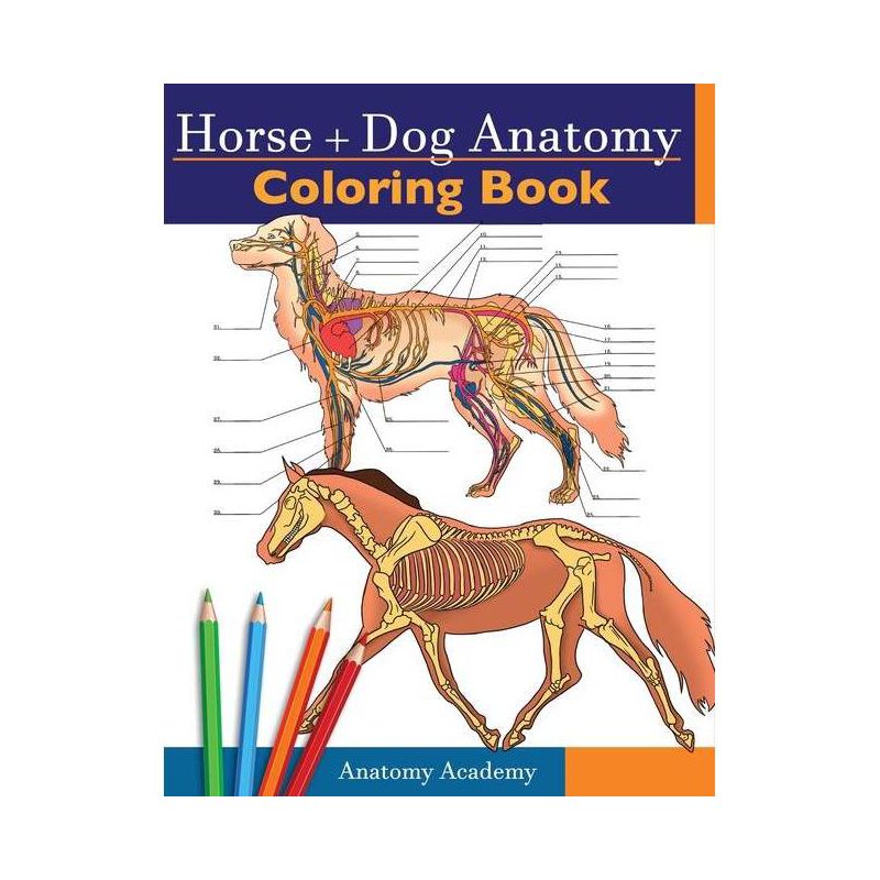 Horse + Dog Anatomy Coloring Book - by  Anatomy Academy (Paperback), 1 of 2