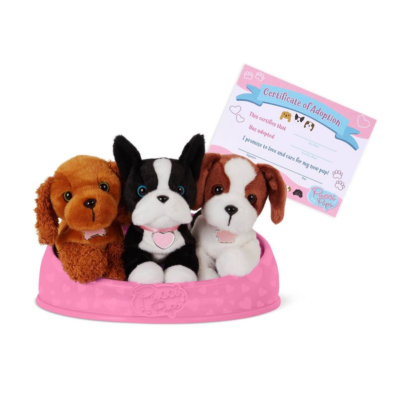 Pucci Pups Adopt-A-Pucci Pup Light Pink Bed Stuffed Animal, 1 of 6