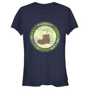Juniors Womens Wall-E It's Never Too Late to Change T-Shirt - 1 of 4
