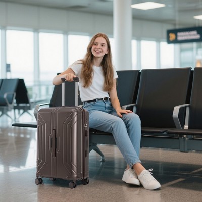 20"/24"/28" 3 pcs/set in ABS Spinner Wheel Luggage, Modern Carry on Suitcase, Matching Color, TSA Combination Lock
