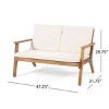 4-Piece All-Weather Wood Patio Conversation Set with Cushions, Outdoor Seating Furniture for Deck, Porch or Backyard – The Pop Home - 3 of 4