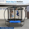 SereneLife 8ft Pumpkin Recreational Trampoline with Inner Enclosure - Black - 2 of 4